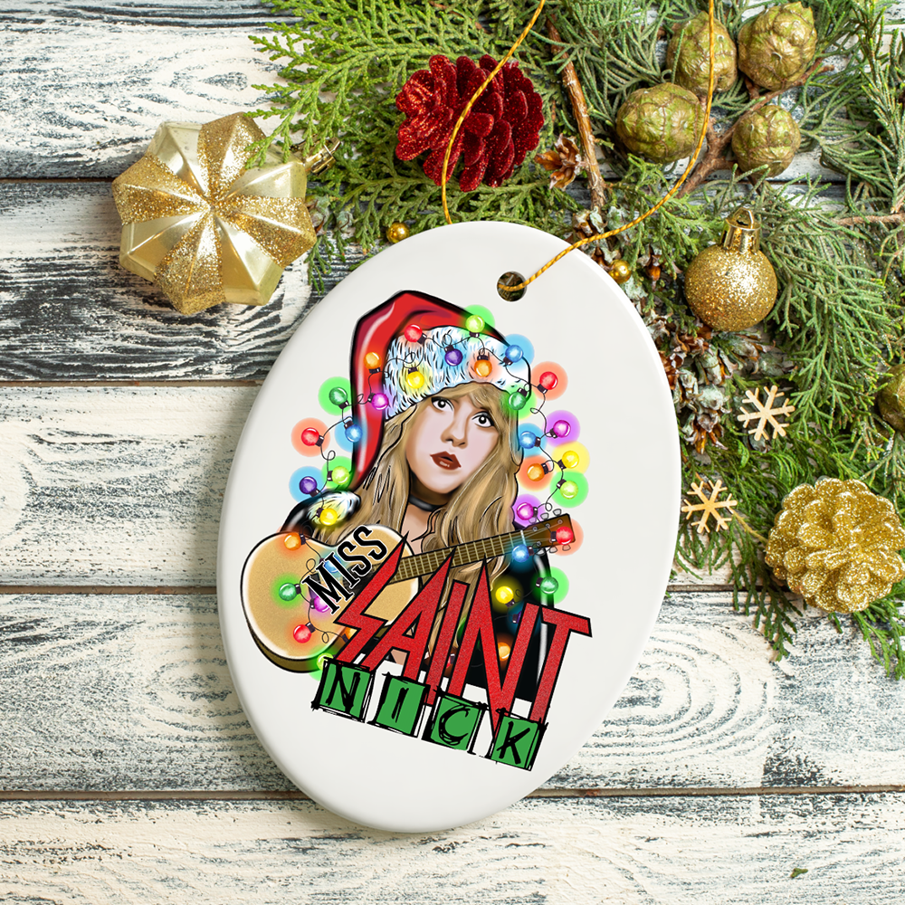 Iconic Miss Saint Nick Bohemian Christmas Ornament