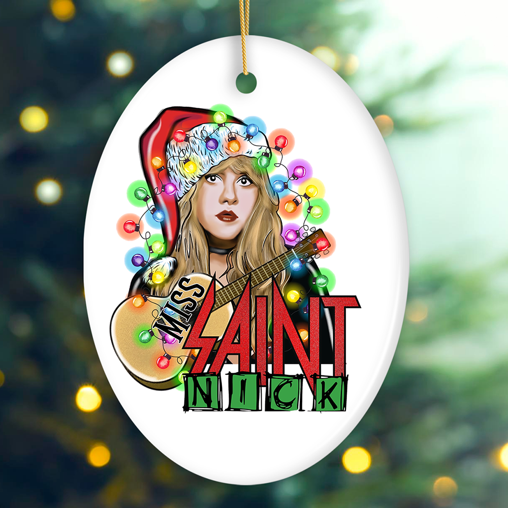 Iconic Miss Saint Nick Bohemian Christmas Ornament