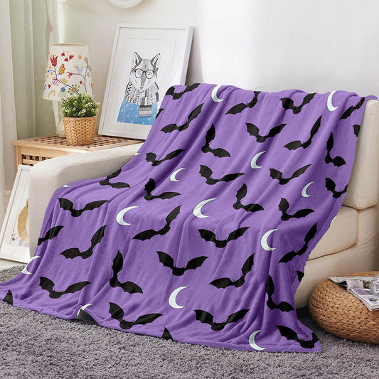 Fleece Blanket - Lavender Bat Moon