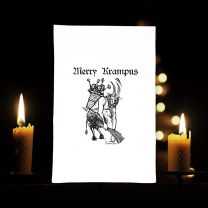 Merry Krampus Tea Towel