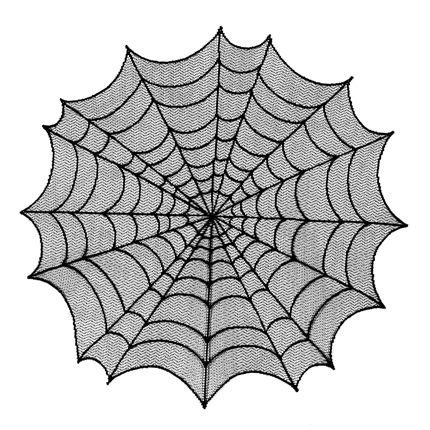 Halloween Spider Web 30 in Round Tablecloth Black