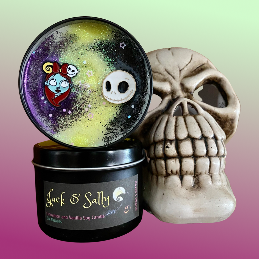 Jack & Sally Candle | Cinnamon and Vanilla | Vegan