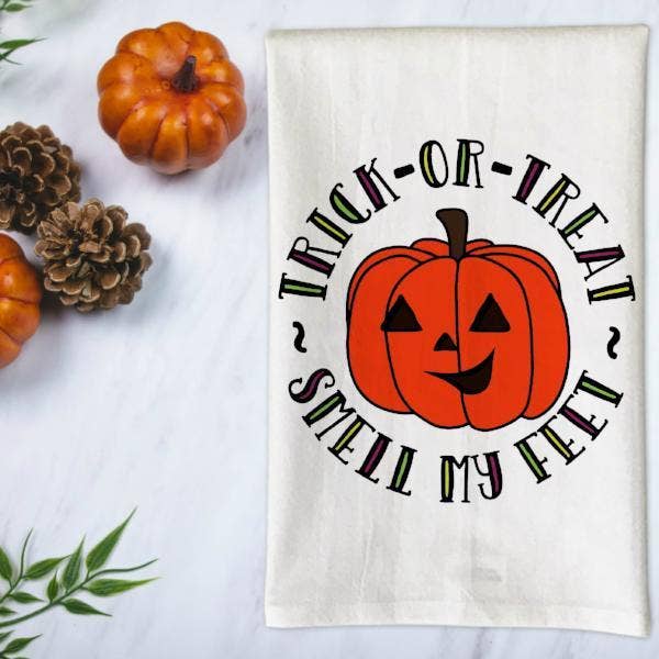 Halloween Trick or Treat Smell My Feet Kitchen Towel