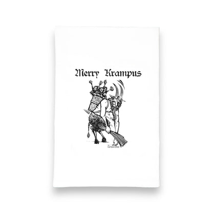 Merry Krampus Tea Towel