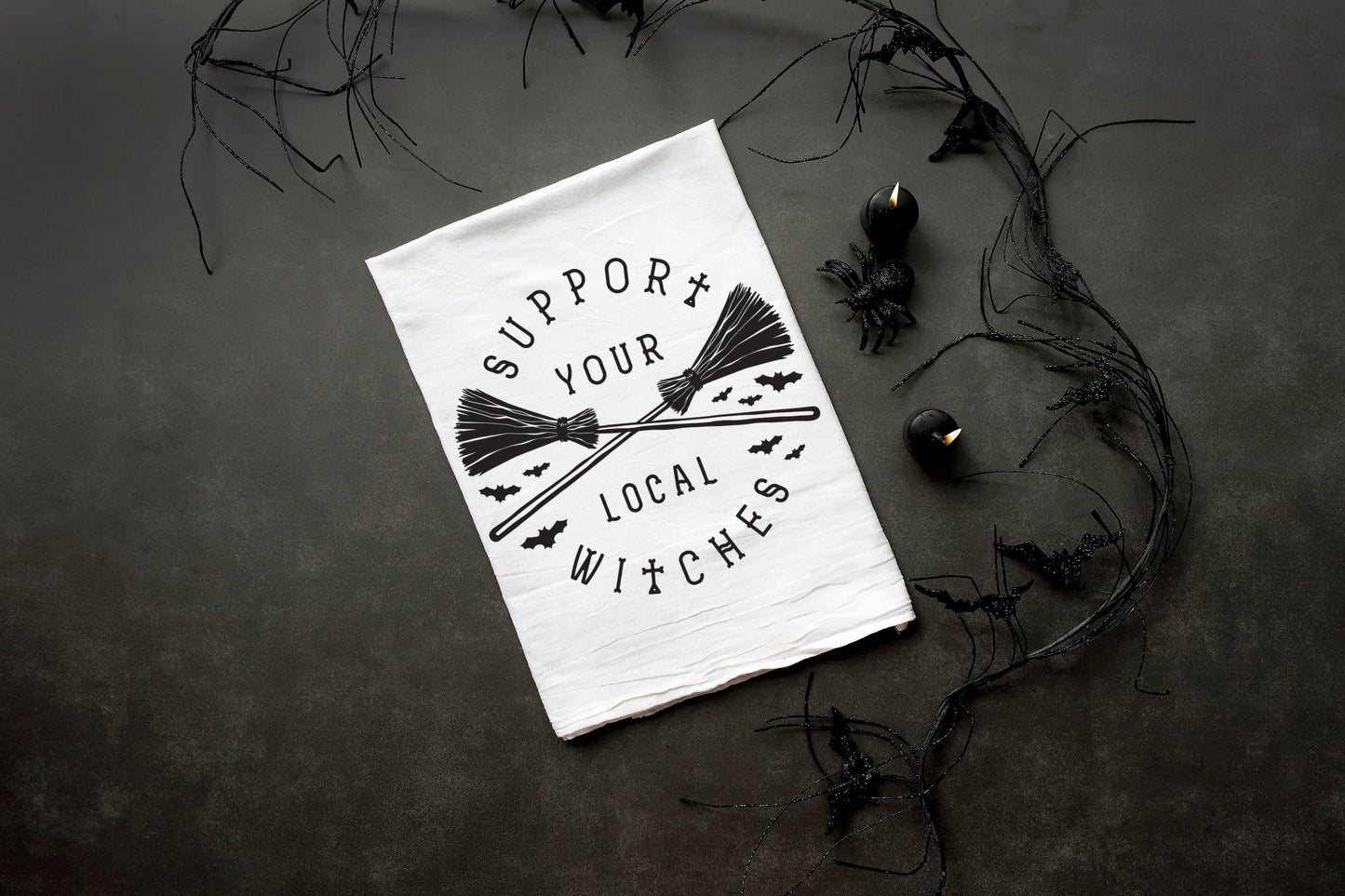 Halloween Support your local Witches Kitchen Towel