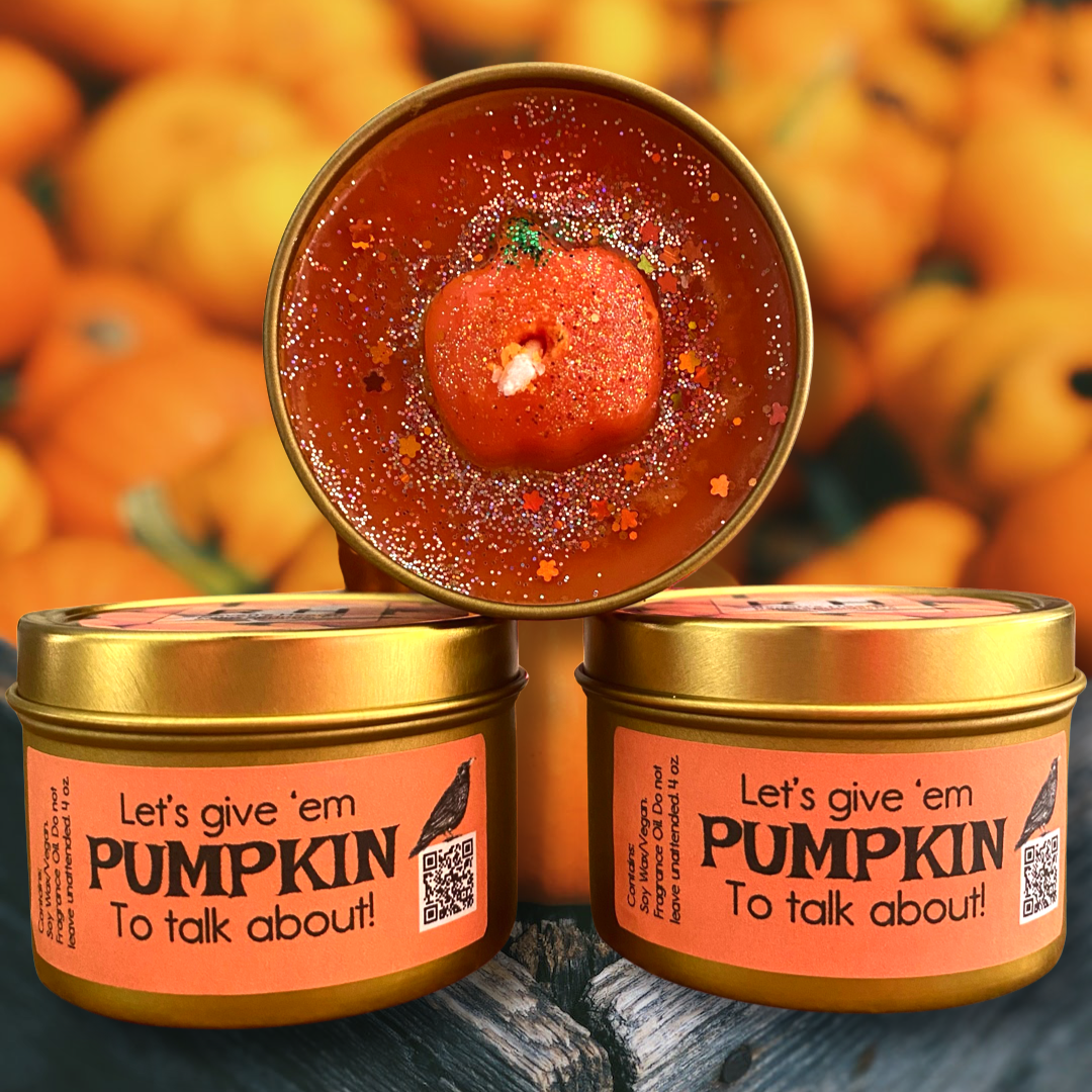 The Perfect Pumpkin Candle
Soy Wax, Vegan: 4 oz Tin Candle