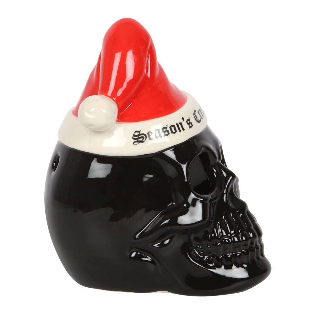 Seasons Creepings Christmas Skull Tealight Holder