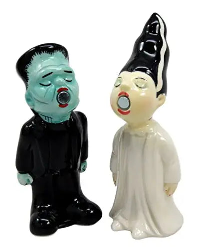 Frankenstein & Bride Halloween Salt & Pepper Shaker Set